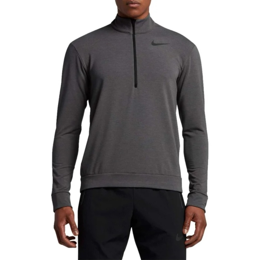 Nike Gray Dri-Fit Quarter Zip Pullover Sweater Mens Size M